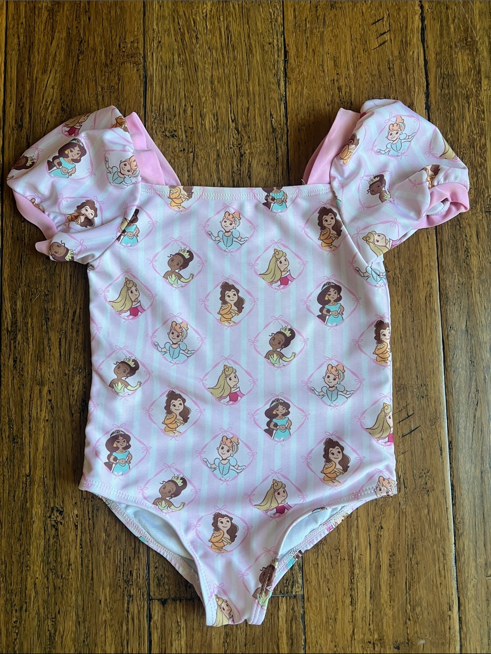 Girls Disney Princess Print One-Piece Swimsuit